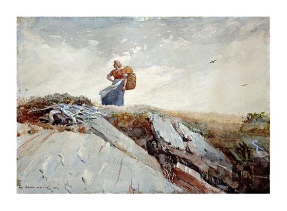 Winslow Homer Fine Art Open Edition Gicl&eacute;e:"Down the Cliff"