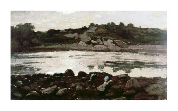 Winslow Homer Fine Art Open Edition Gicl&eacute;e:"Fisherman on Rocks"