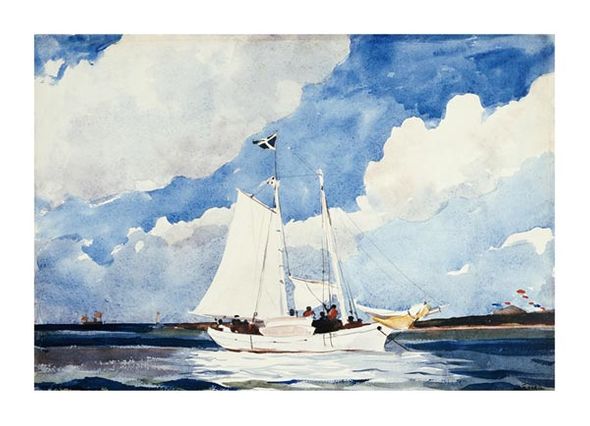 Winslow Homer Fine Art Open Edition Gicl&eacute;e:"Fishing Schooner, Nassau"