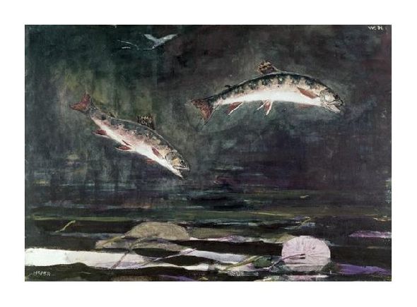 Winslow Homer Fine Art Open Edition Gicl&eacute;e:"Leaping Trout"