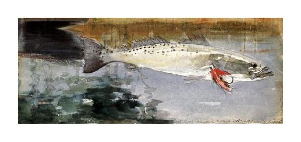 Winslow Homer Fine Art Open Edition Gicl&eacute;e:"Mrs. R. H. Watts' Trout"