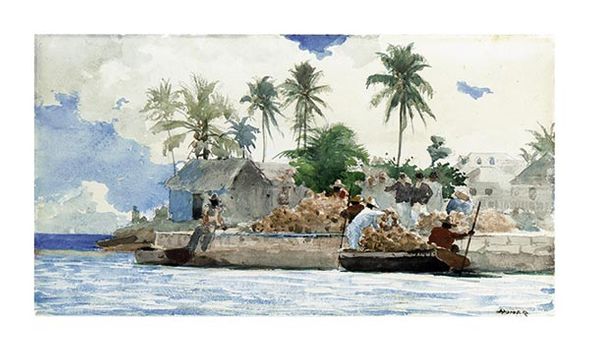Winslow Homer Fine Art Open Edition Gicl&eacute;e:"Sponge Fishermen, Bahamas"