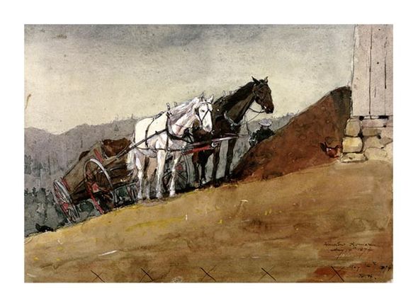 Winslow Homer Fine Art Open Edition Giclée:"The Hill Top Barn - Houghton Farm"