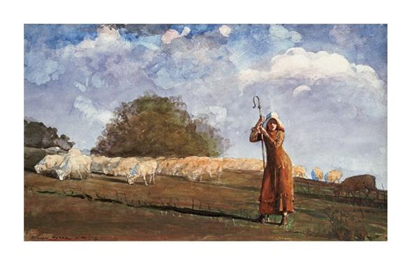 Winslow Homer Fine Art Open Edition Gicl&eacute;e:"The Young Shepherdess"