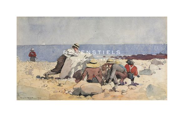 Winslow Homer Hand Numbered Limited Edition Print on Paper :"A Clam-Bake"
