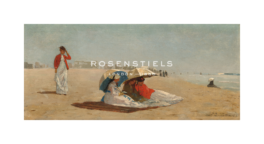 Winslow Homer Hand Numbered Limited Edition Print on Paper :"East Hampton Beach, Long Island"