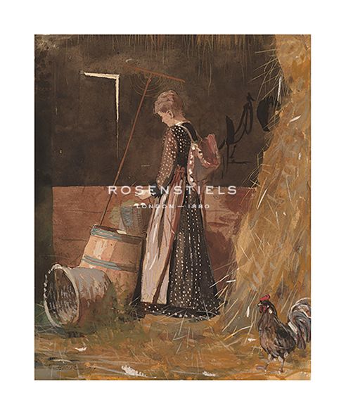 Winslow Homer Hand Numbered Limited Edition Print on Paper :"Fresh Eggs"
