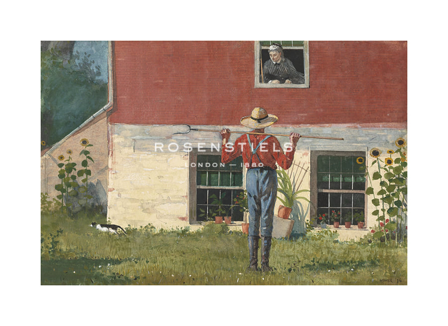 Winslow Homer Hand Numbered Limited Edition Print on Paper :"In the Garden (Rustic Courtship)"