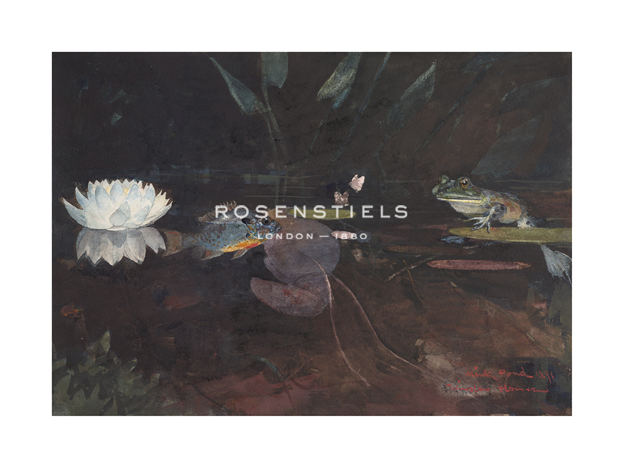 Winslow Homer Hand Numbered Limited Edition Print on Paper :"Mink Pond"