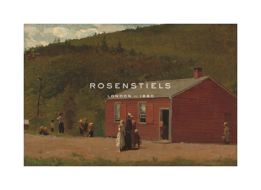 Winslow Homer Hand Numbered Limited Edition Print on Paper :"School Time"
