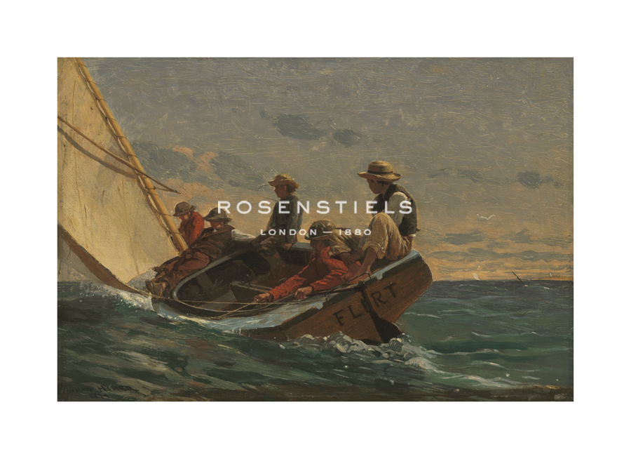 Winslow Homer Hand Numbered Limited Edition Print on Paper :"The Flirt (1874)"