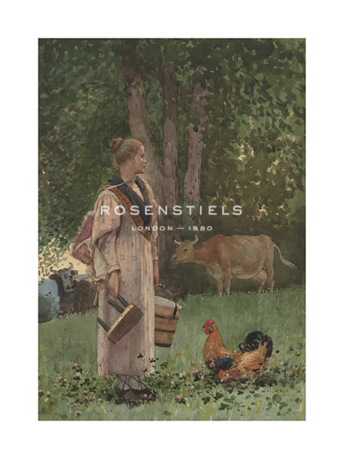 Winslow Homer Hand Numbered Limited Edition Print on Paper :"The Milk Maid"