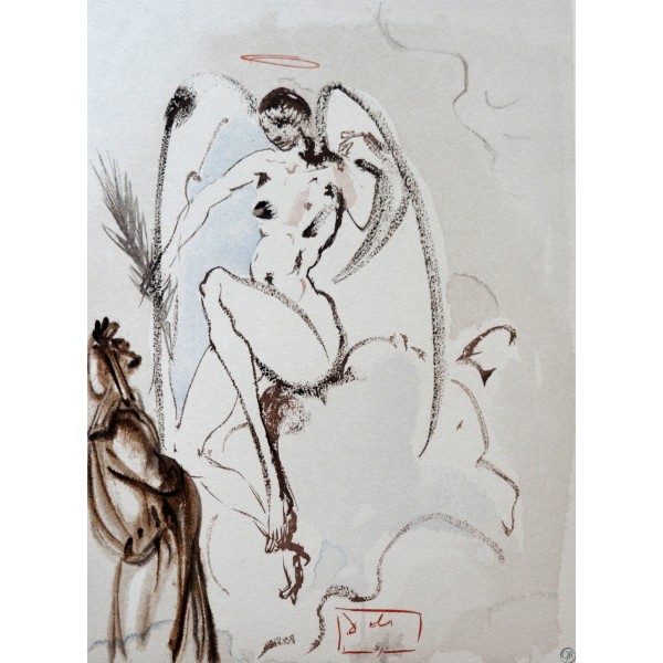 Woodcut on Paper:"The Archangel Gabriel - Canto 31"