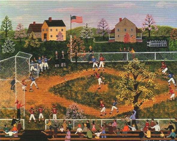 Wooster Scott Hand Signed and Numbered Limited Edition Artist Proof Giclee Canvas: "Bottom of the Ninth"