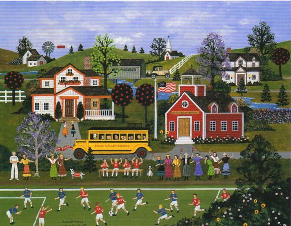 Wooster Scott Hand Signed and Numbered Limited Edition Artist Proof Giclee Canvas: "Soccer Moms"
