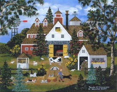 Wooster Scott Hand Signed and Numbered Limited Edition Print: "Parade of Champions"