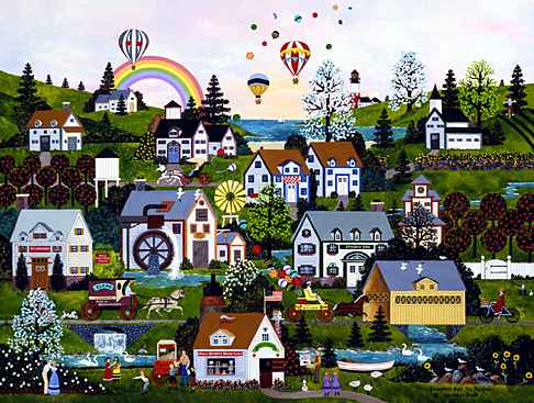 Wooster Scott Limited Edition Giclee on Canvas:"Somewhere Over the Rainbow"