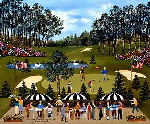 Wooster Scott Limited Edition Giclee on Canvas:"View from the 19th Hole"