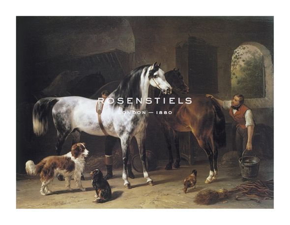 Wouterus Verschuur Hand Numbered Limited Edition Print on Paper :"Grooming the Horses"
