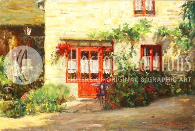 Wren Limited Edition Embellished Giclee on Canvas :"Ma Maison "