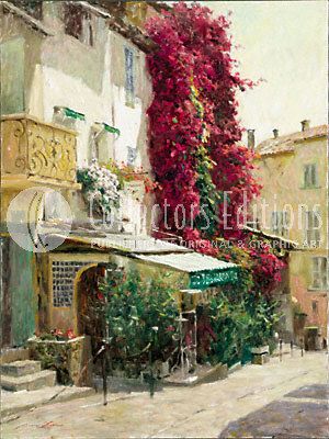 Wren Limited Edition Embellished Giclee on Canvas :" St. Tropez"