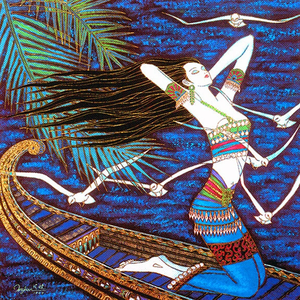 Wu Jian Limited Edition Hand Pulled Serigraph on Paper: "SEA BREEZE"