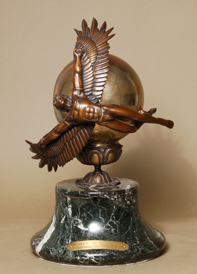 Wyatt Weed Handcrafted Solid Bronze Sculpture:"Icarus Flying"
