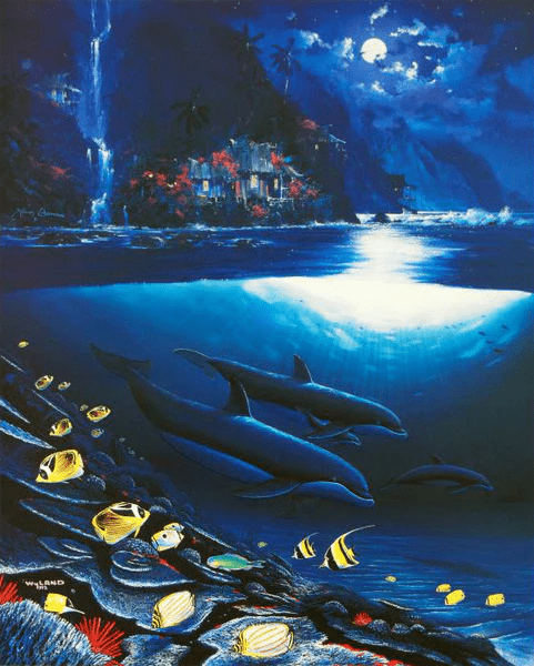 Wyland and James Coleman Limited Edition Lithograph on Paper: "Paradise"
