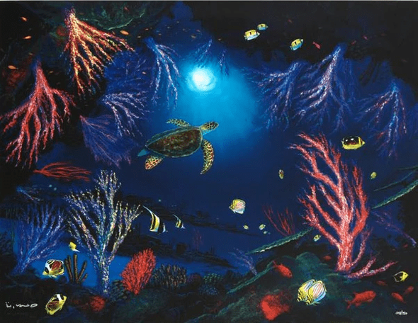 Wyland Limited Edition Giclée on Canvas: "Coral Reef Garden"