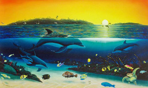 Wyland Limited Edition Giclée on Canvas: "Warm Tropical Waters"