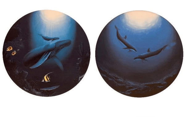 Wyland Limited Edition Lithograph on Paper: "Innocent Age / Dolphin Serenity"
