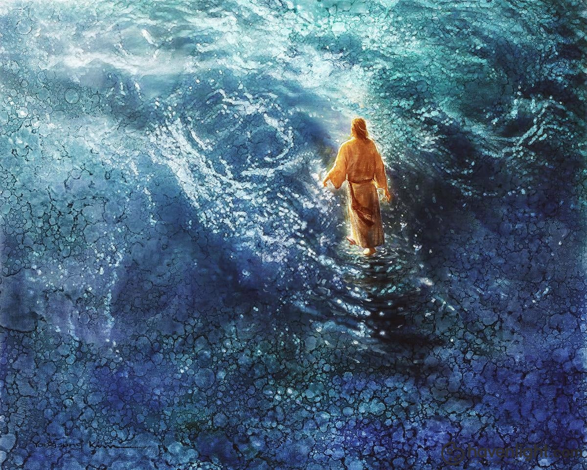Yongsung Kim Fine Art Canvas Giclee: "Walking on Water" - Yongsung Kim