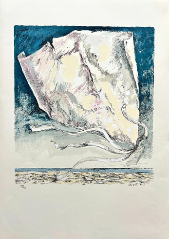 Yosl Bergner Signed Numbered Lithograph: "“The Kite”" Yosl Bergner Signed Numbered Lithograph: "“The Kite”"