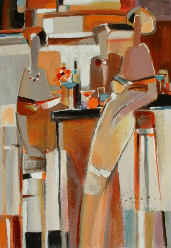 Yuri Tremler Hand Signed and Numbered Limited Edition Serigraph on Paper: " After Hours "