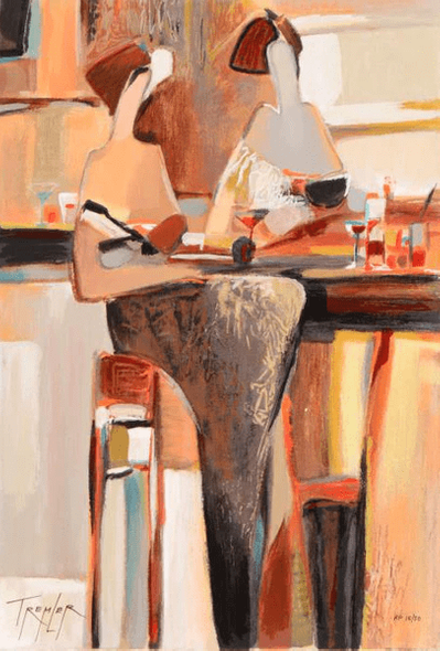 Yuri Tremler Limited Edition Artist Proof Serigraph on Paper: "Ladies' Lunch"