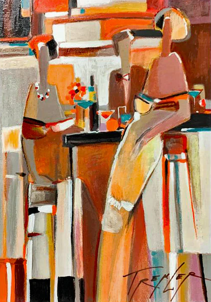 Yuri Tremler Limited Edition Serigraph on Wood Panel: "Untitled"