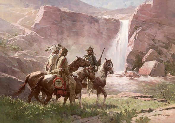 Z S LIANG 34X26 Secondary Market Art: "RED ROCK CROSSING CNV"