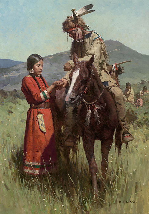 Z.S. Liang Artist Hand-Signed Limited Edition Giclee Canvas:"Sharing ...