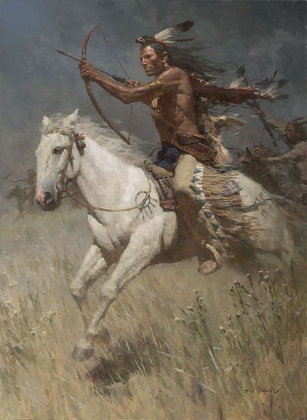 Z.S. Liang Hand Signed and Numbered Gicl&eacute;e Canvas:"Charging the Enemy"