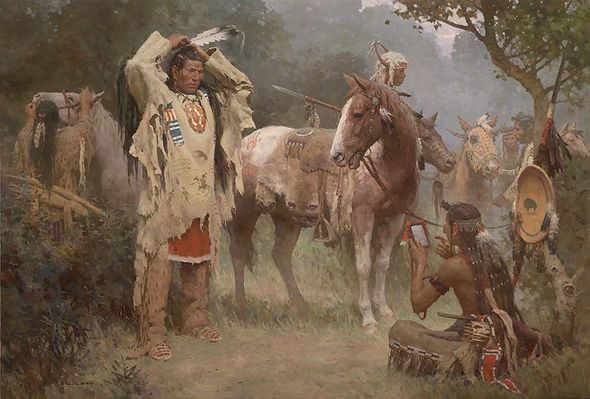 Z.S. Liang Hand Signed and Numbered Gicl&eacute;e Canvas: "Preparing for the Confrontation"