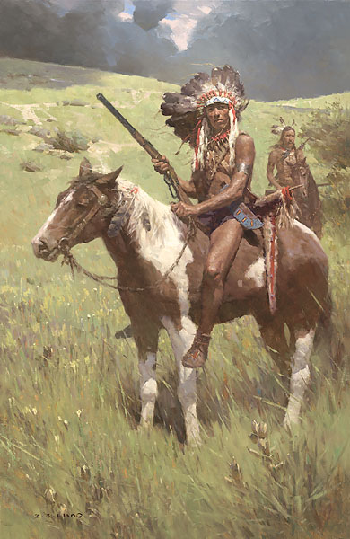 Z. S. Liang Hand Signed and Numbered Limited Edition Giclee on Canvas: "Little Big Horn, June 25, 1876"