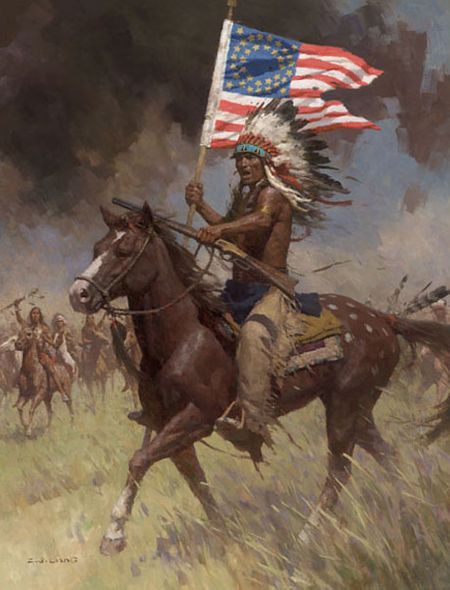 Z. S. Liang Hand Signed and Numbered Limited Edition Giclee Print :"Lakota Warriors, Little Big Horn, June 25, 1876"