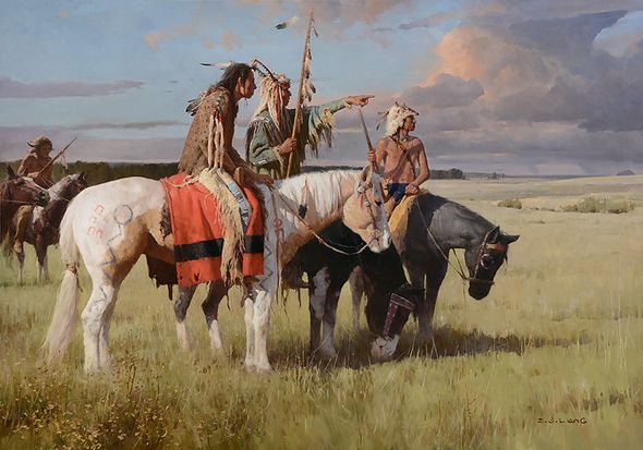 Z. S. Liang Hand Signed Limited Edition Canvas Giclee:"In Quest of the Cree"