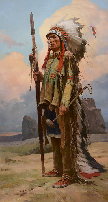 Z. S. Liang Hand Signed Limited Edition Canvas Giclee:" Pride of the Lakota"