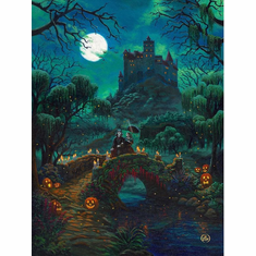 Zac Kinakde 2026 Limited Edition Halloween Canvas:" A Midnight Stroll"