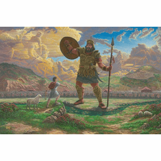 Zac Kinkade Limited Edition Canvas Giclee:"David and Goliath"