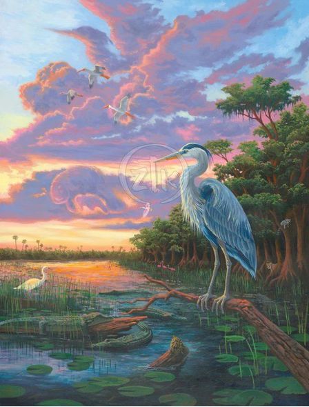 Zac Kinkade Limited Edition Canvas Giclee:"Spirit of Everglades"