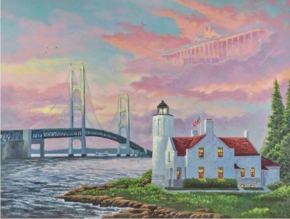 Zac Kinkade Limited Edition Canvas Giclee:"Mackinac Island"