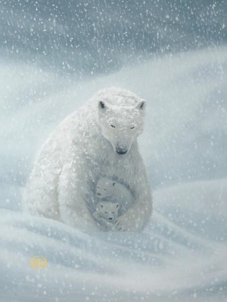 Zac Kinkade Limited Edition Canvas Giclee:"A Mother's Warmth"