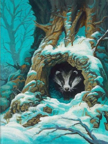 Zac Kinkade Limited Edition Canvas Giclee:"Badger's Den" Zac Kinkade Limited Edition Canvas Giclee:"Badger's Den"